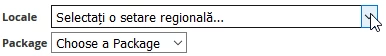 Sectiunea Locale si Package