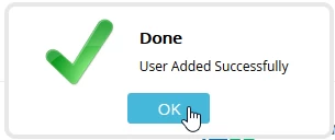 Creare  succes utilizator database