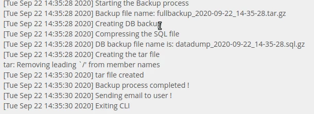 webuzo backup log