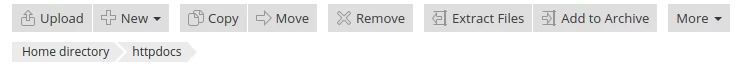 Plesk FIle Manager Operations