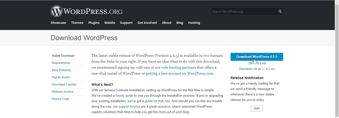 Descarcare WordPress