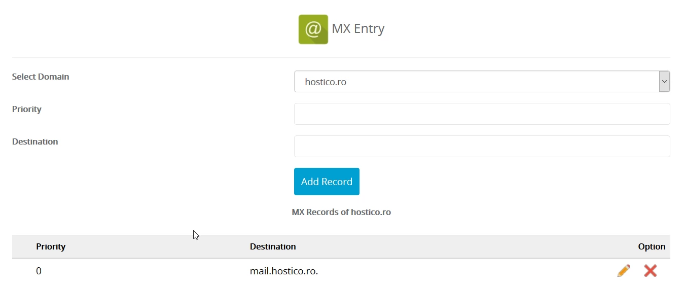 Inregistrări MX Webuzo