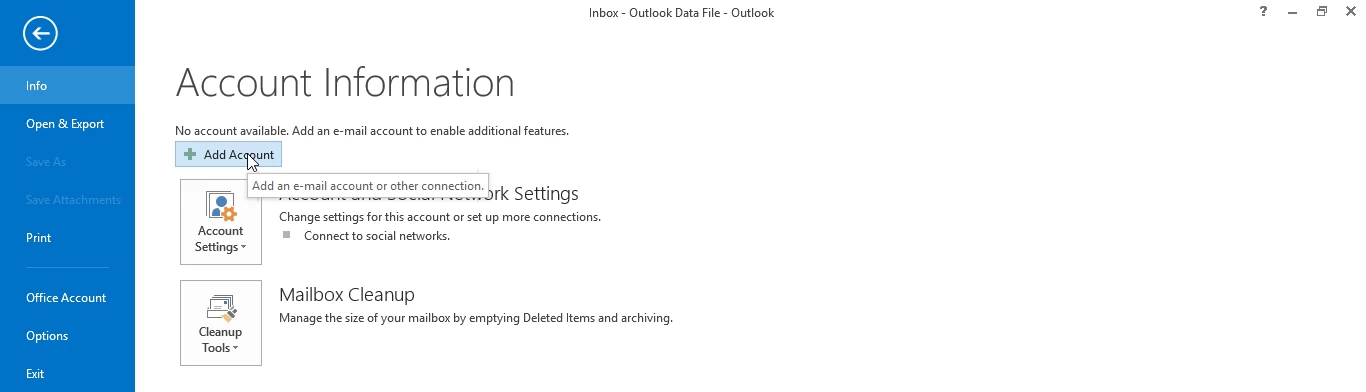 Automatic email account setup in Outlook | Hostico