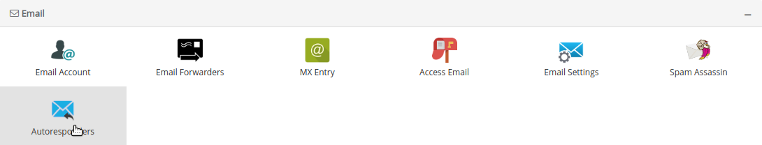 Webuzo email autoresponder